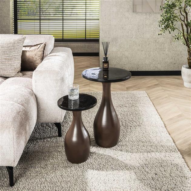 Bijzettafel Eclipse | Metaal Antiek Koper