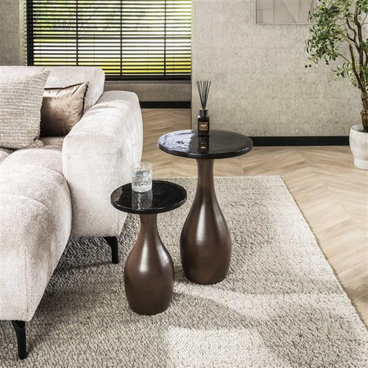 Bijzettafel Eclipse | Metaal Antiek Koper