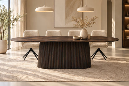 Eettafel Salvator ovaal walnoot mangohout