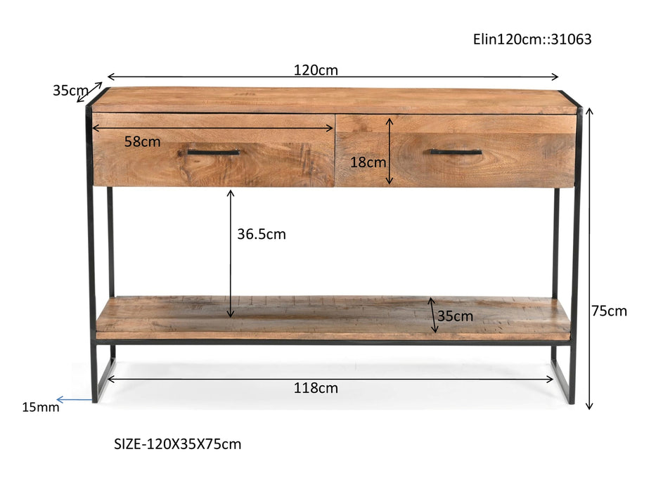 Sidetable Elin | Naturel Mangohout