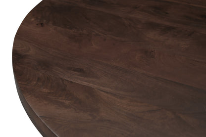 Salontafel Brix Clubs bruin mangohout, detail van het materiaal
