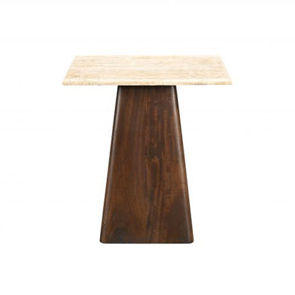 Bijzettafel Valentino | Vierkant | Bruin Mangohout