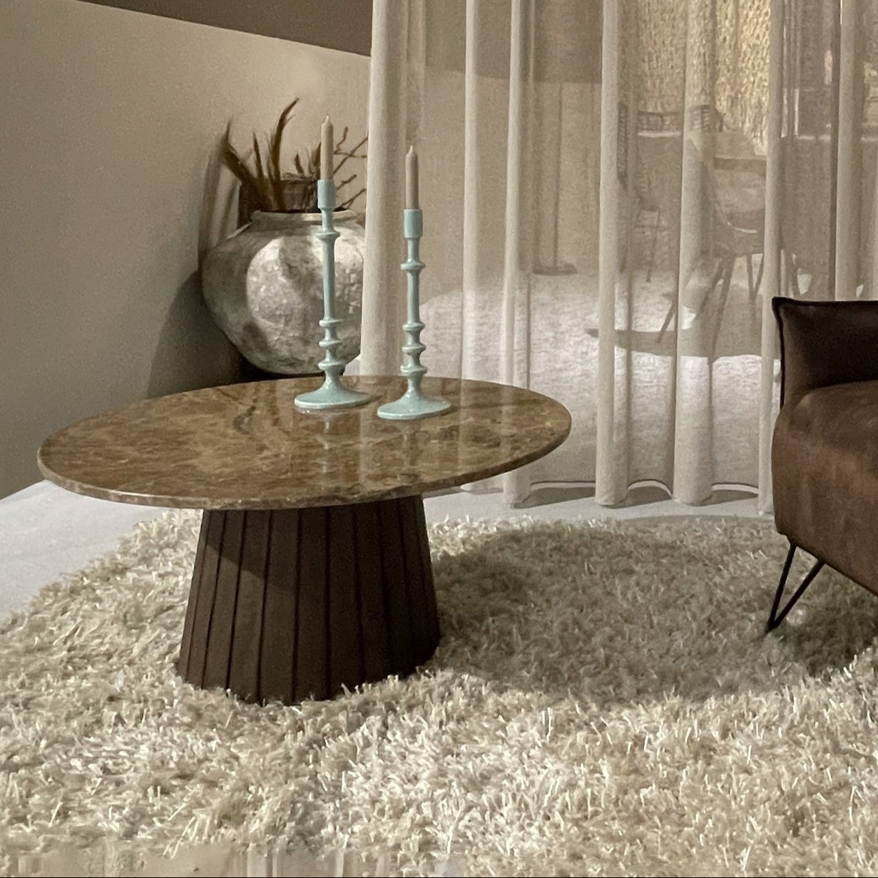 Salontafel Emperador | Bruin Marmer