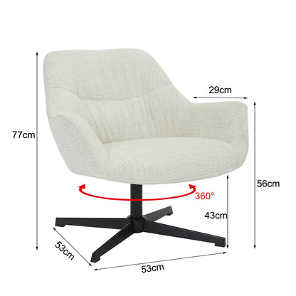 Fauteuil Daphne | Wit Stof