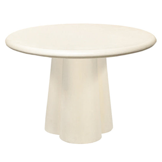 Eettafel Brix Clubs Sandy | Wit Beton | 130cm