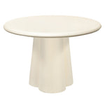 Eettafel Brix Clubs Sandy wit beton 130cm, vooraanzicht op witte achtergrond
