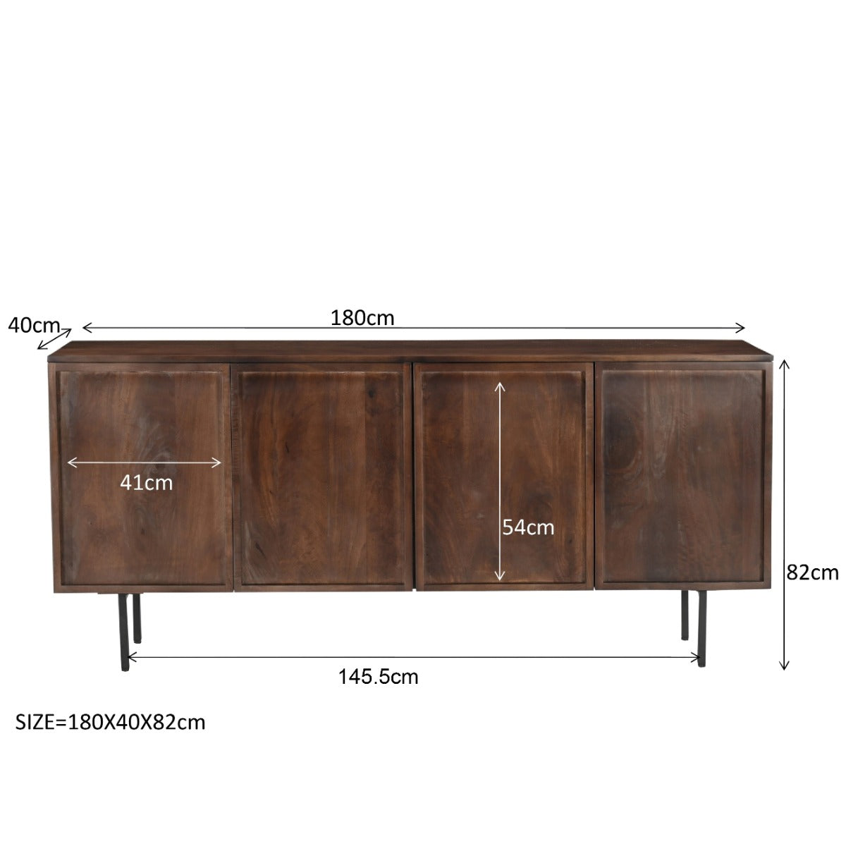 Dressoir Elan | Bruin Mangohout