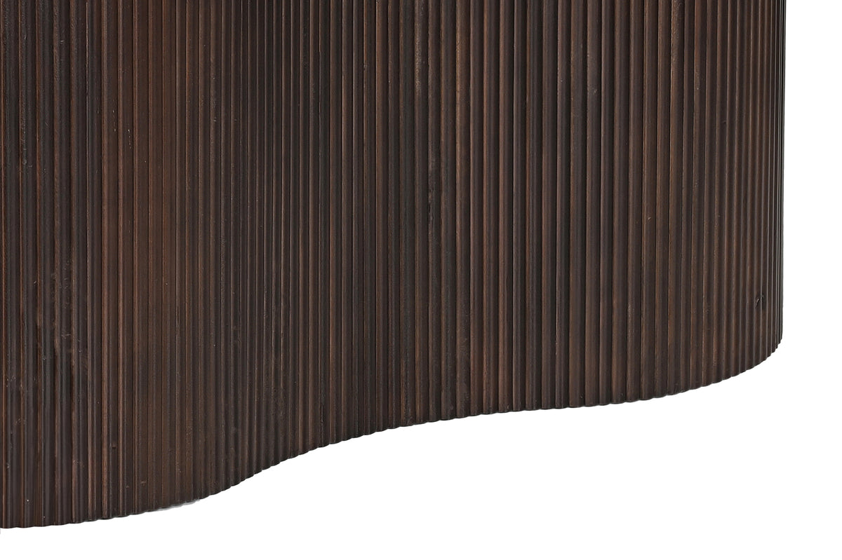 Eettafel Sevilla bruin mangohout 250 cm, detail van het materiaal