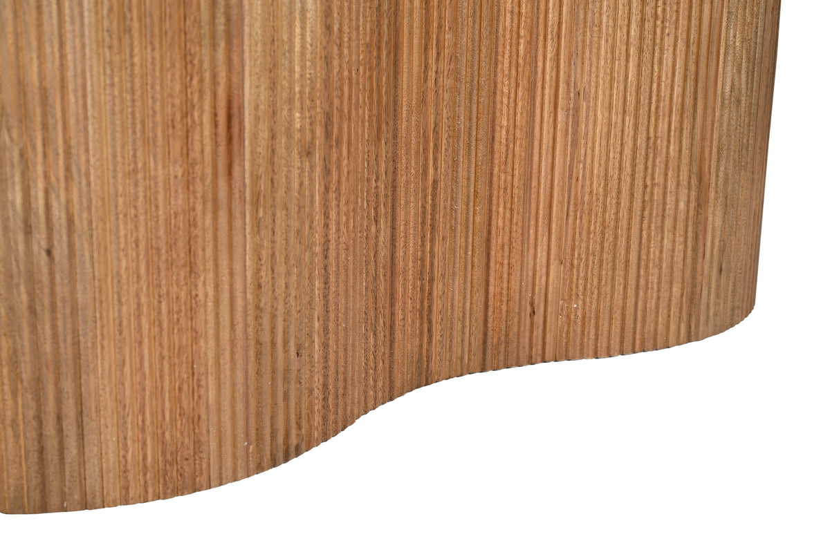 Eettafel Sevilla bruin mangohout 300 cm, detail van het materiaal