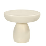 Salontafel Brix Dune wit beton, vooraanzicht op witte achtergrond