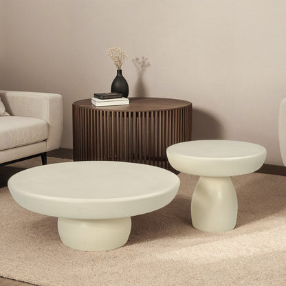 Salontafel Brix Dune | Wit Beton