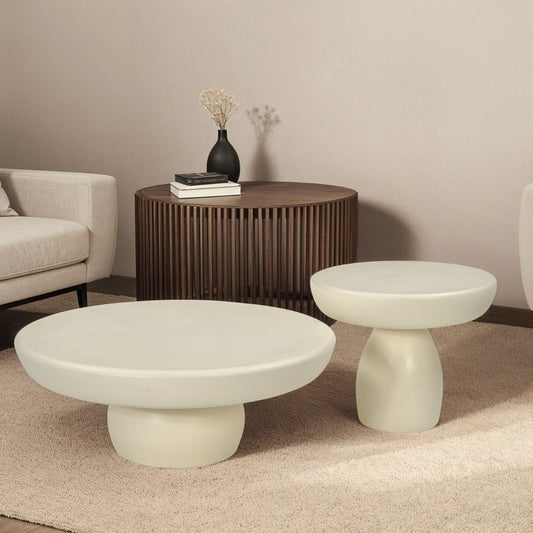 Salontafel Brix Dune | Wit Beton