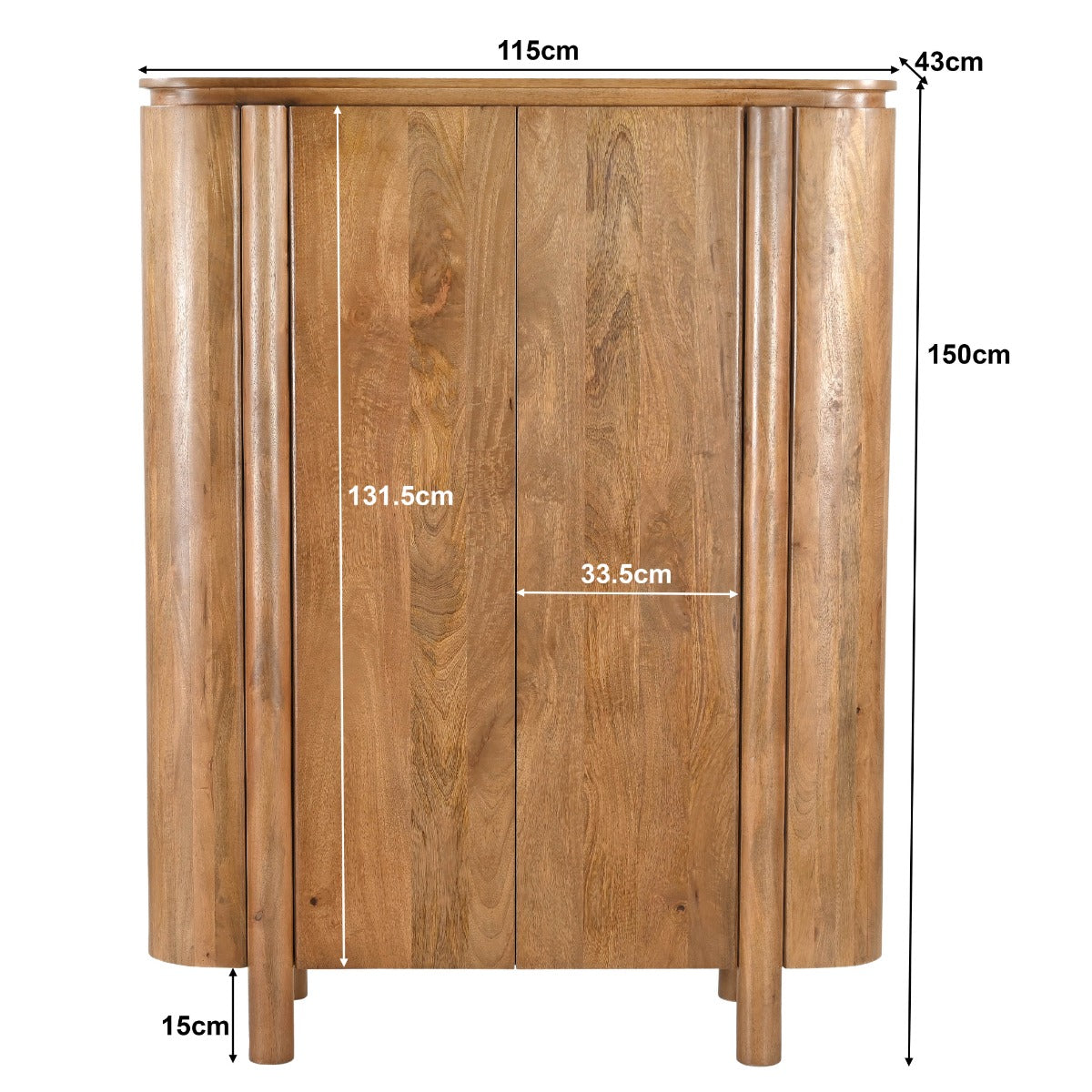 Opbergkast Salano | Naturel Mangohout