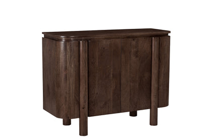 Dressoir Salano | Bruin Mangohout — Zijaanzicht - witfoto