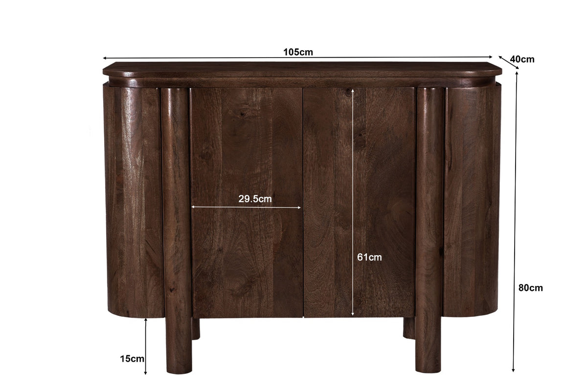 Dressoir Salano | Bruin Mangohout — Maatvoering