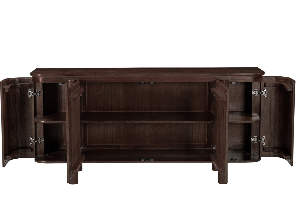 Dressoir Salano | Bruin Mangohout — Vooraanzicht - witfoto