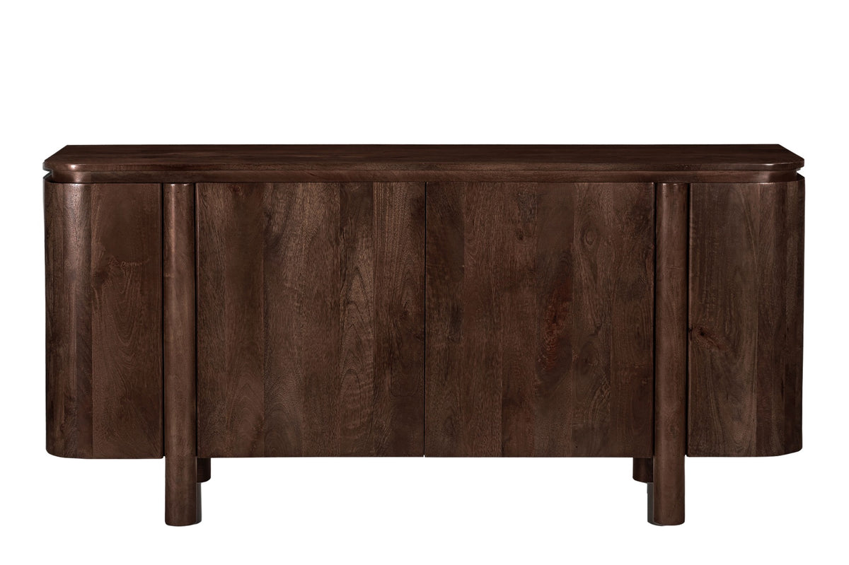 Dressoir Salano | Bruin Mangohout — Vooraanzicht - witfoto