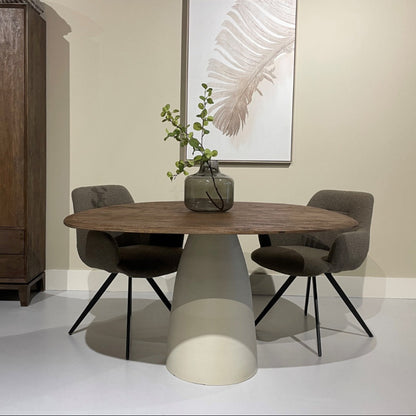 Eettafel Marron | Wit Mangohout