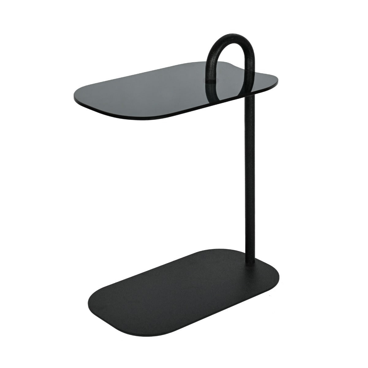 Bijzettafel Brix | Zwart Glas