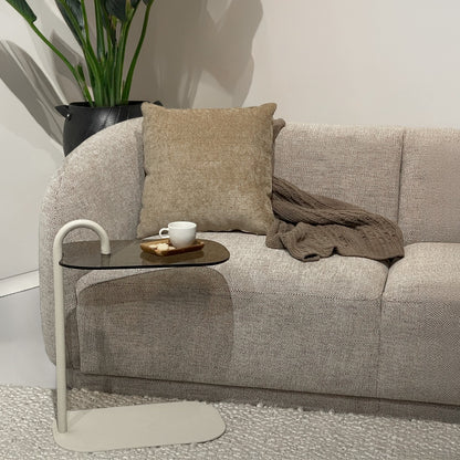 Bijzettafel Brix | Beige Glas