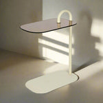 Bijzettafel Brix | Beige Glas