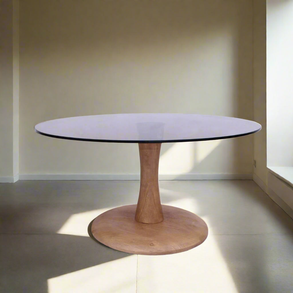 Bijzettafel Brix | Bruin Glas
