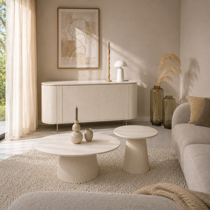 Dressoir Patou beige mangohout in een interieur