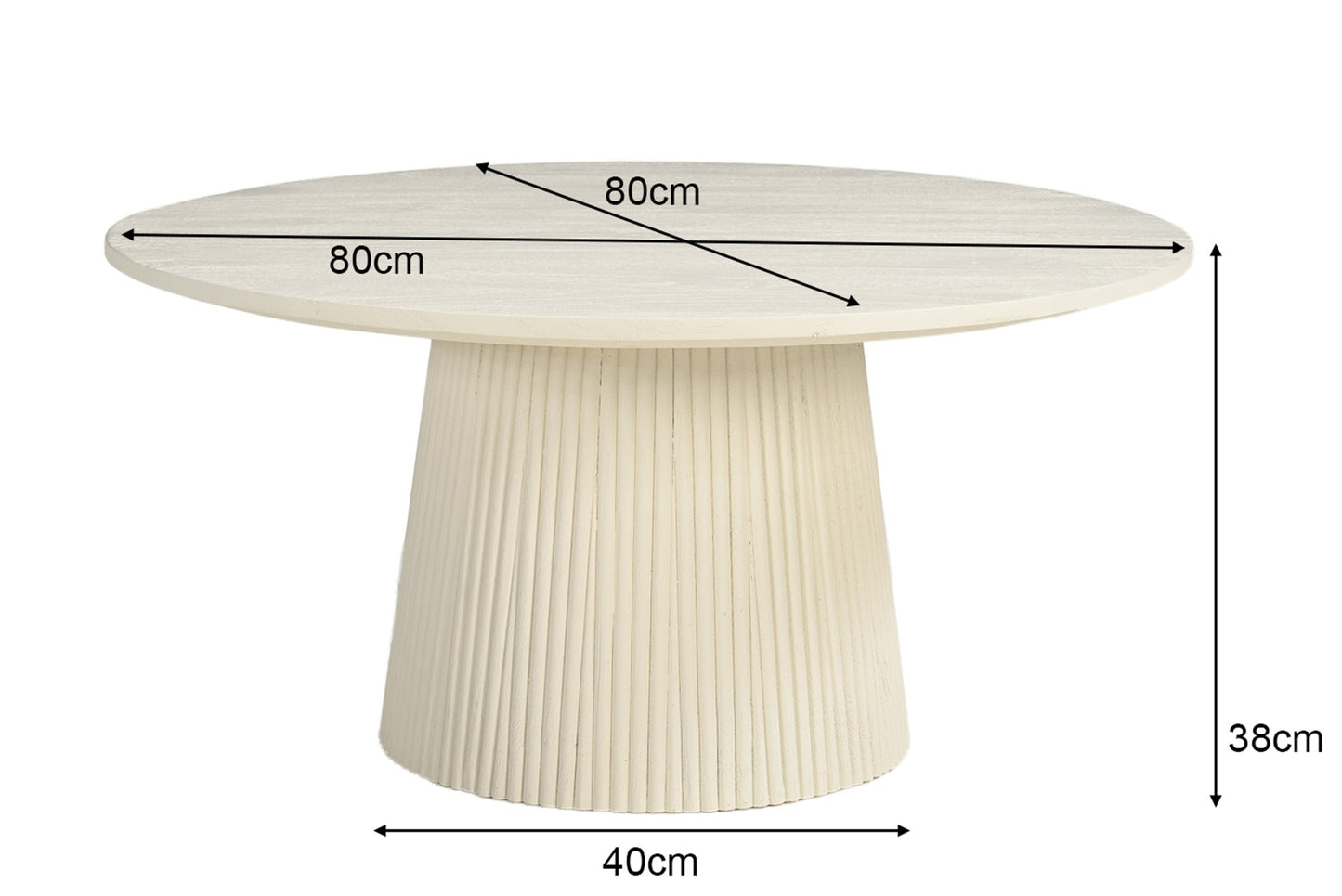 Salontafel Patrice | Wit Mangohout