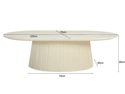 Salontafel Patrice | Wit Mangohout