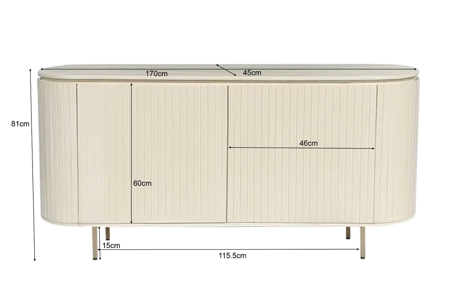 Dressoir Patou | Beige Mangohout