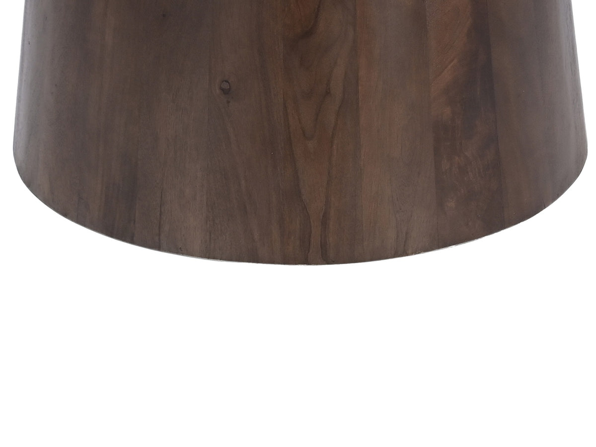 Eettafel Bottecino wit mangohout, detail van het materiaal