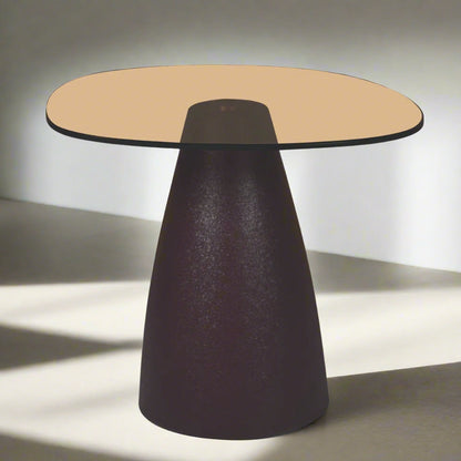 Bijzettafel Mylon | Bruin Glas