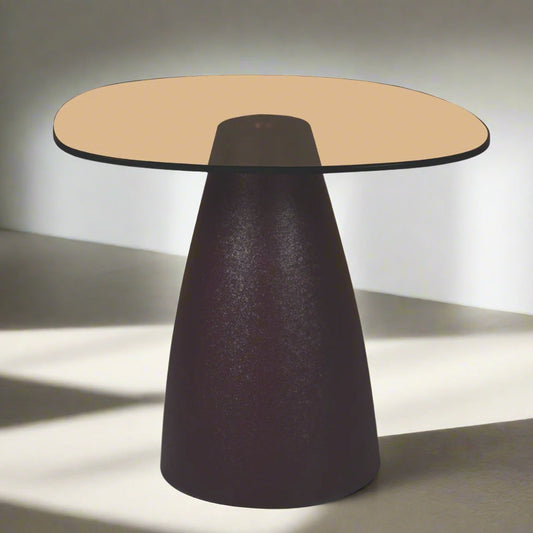 Bijzettafel Mylon | Bruin Glas