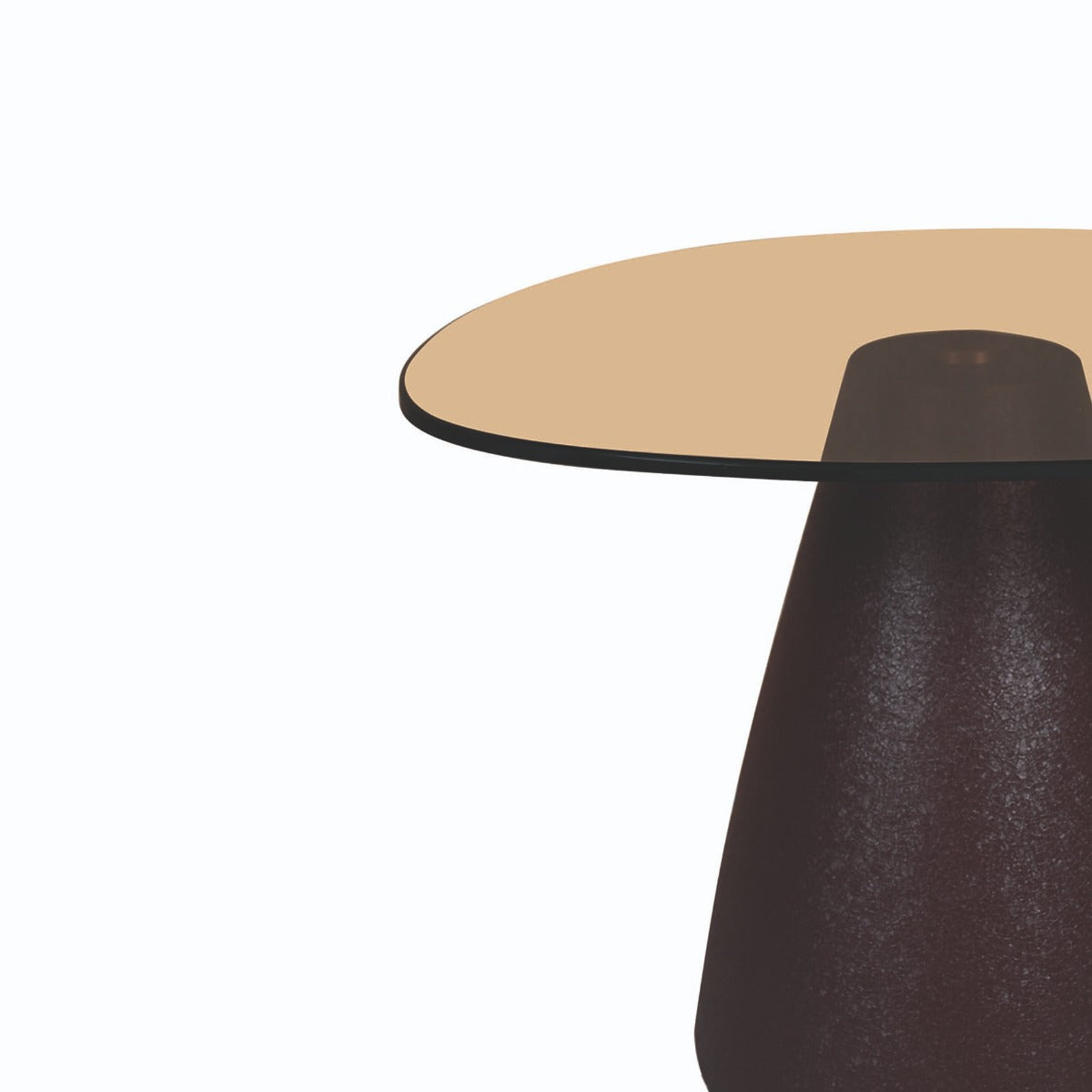 Bijzettafel Mylon | Bruin Glas