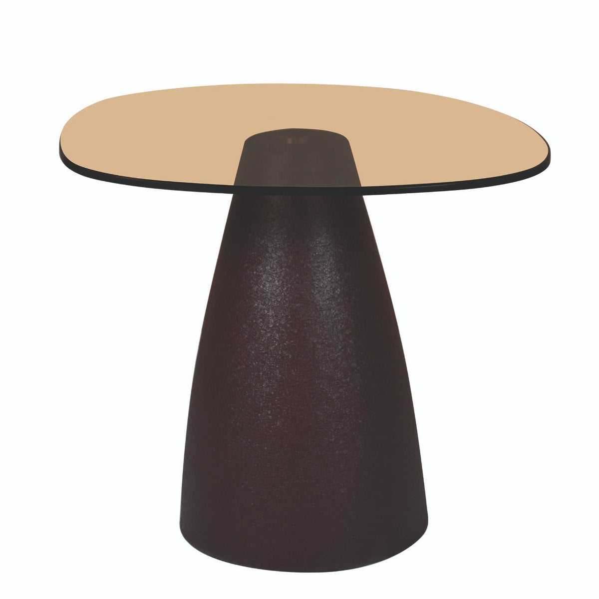 Bijzettafel Mylon | Bruin Glas