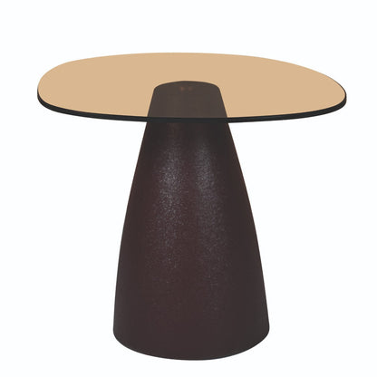 Bijzettafel Mylon | Bruin Glas
