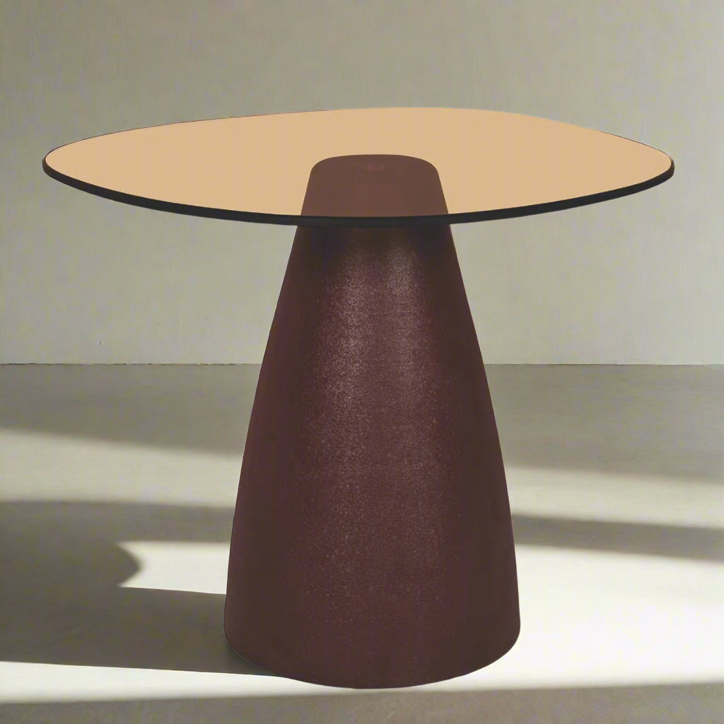 Bijzettafel Mylon | Bruin Glas