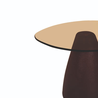 Bijzettafel Mylon | Bruin Glas
