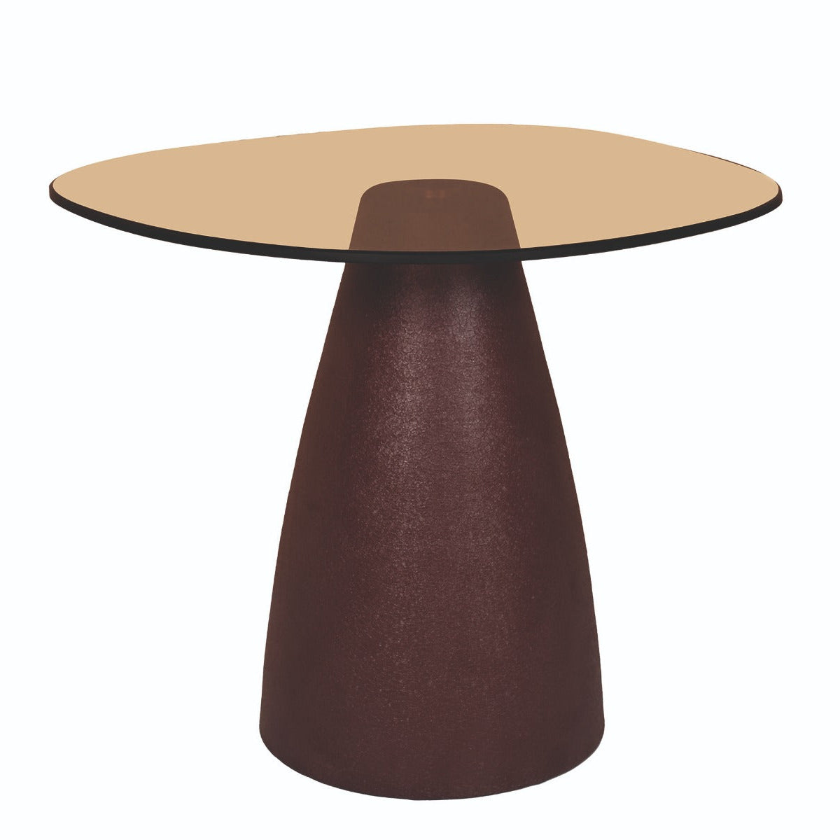 Bijzettafel Mylon | Bruin Glas