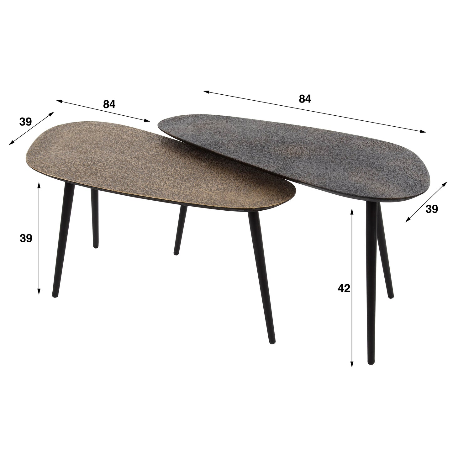 Salontafel Metallic | Brons Goud