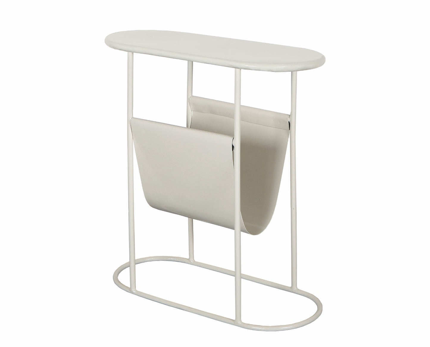Bijzettafel Luna | Wit Metaal