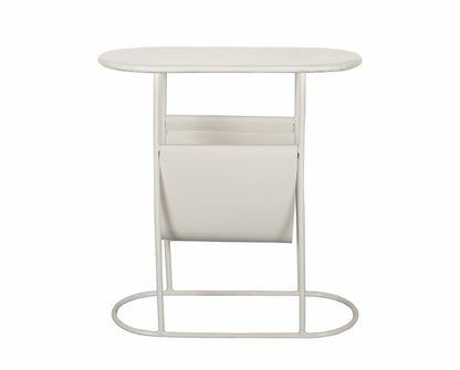 Bijzettafel Luna | Wit Metaal