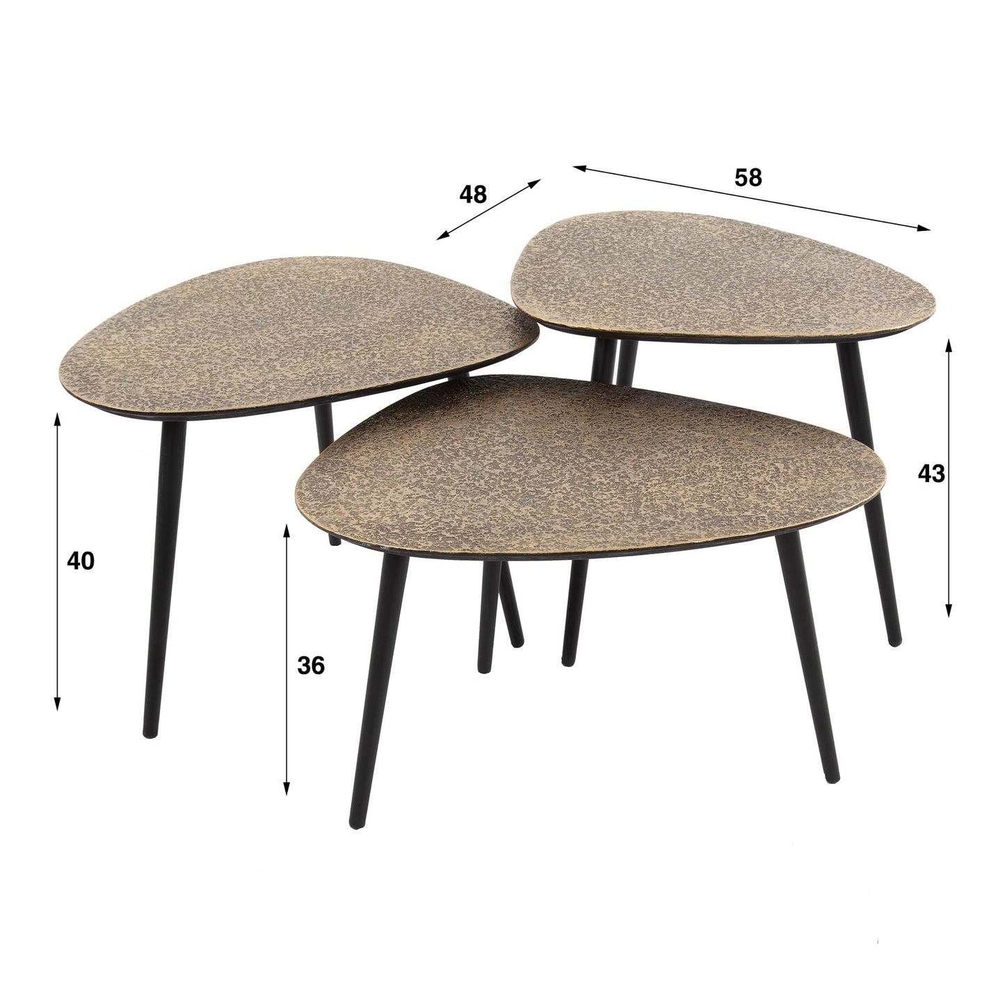 Salontafel Derby | Goud Metallic