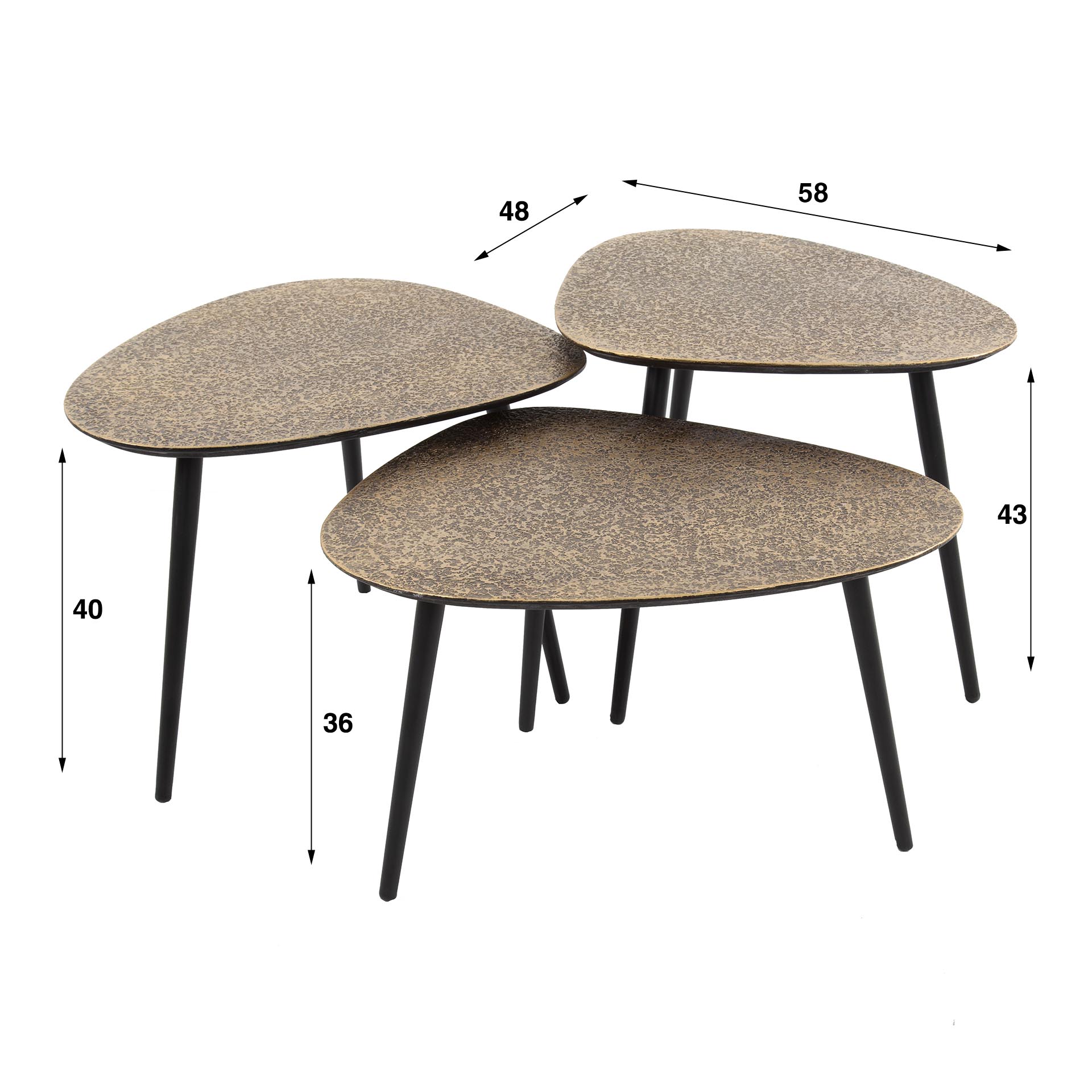 Salontafel Derby | Goud Metallic