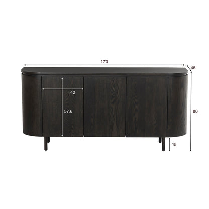 Dressoir Tobago | Bruin Eiken fineer