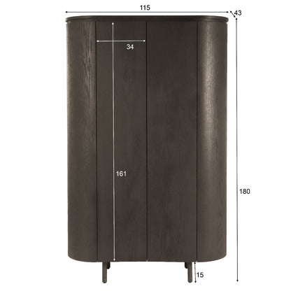 Opbergkast Tobago | Bruin Eiken fineer