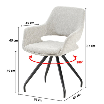 Eetkamerstoel Capp | Beige Stof