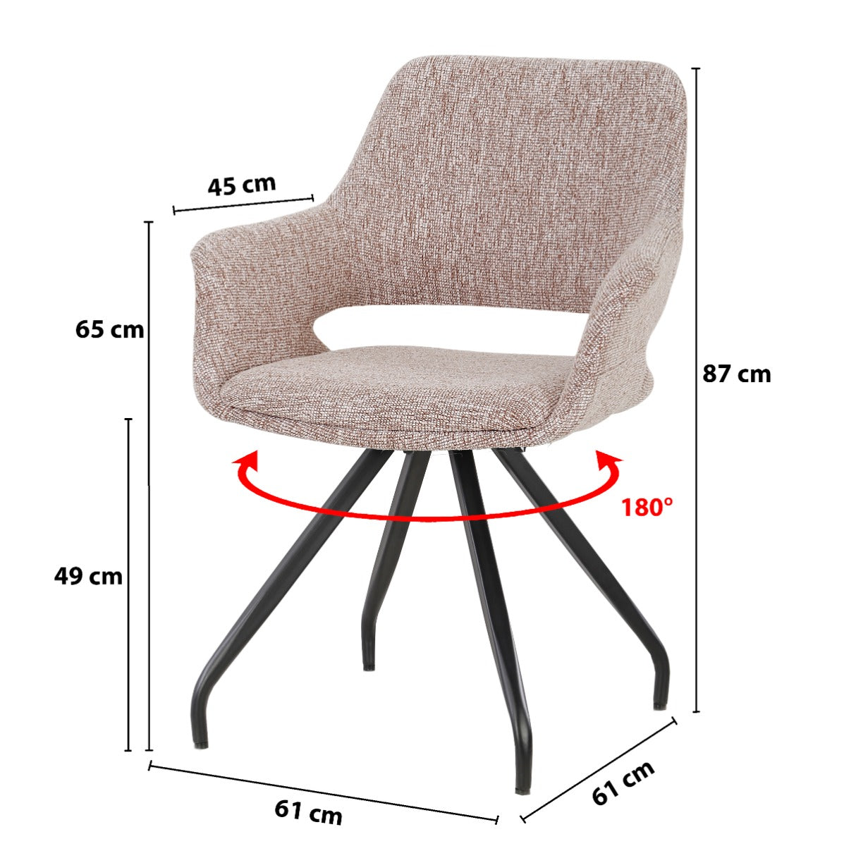 Eetkamerstoel Capp | Roze Stof