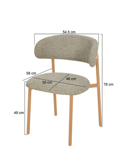 Eetkamerstoel Micah | Stof | Oak Poot