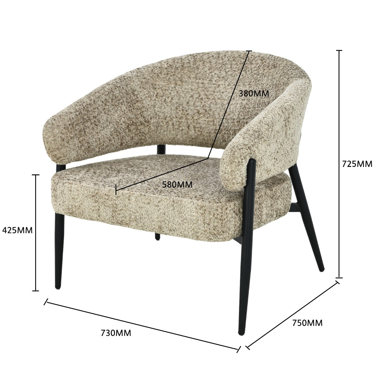 Fauteuil Dilan | Grijs Stof